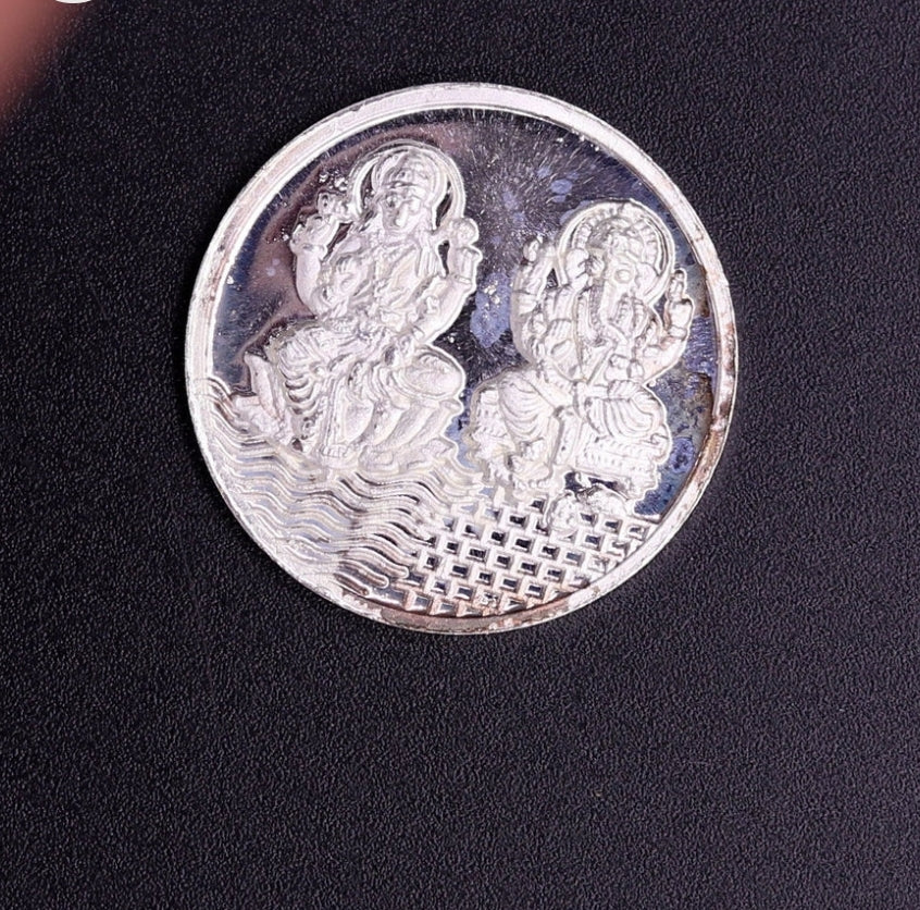 Laxmi & Ganesh 999 purity Silver 10g Coin