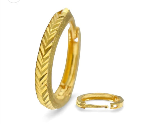 18k Real gold clicker nose ring