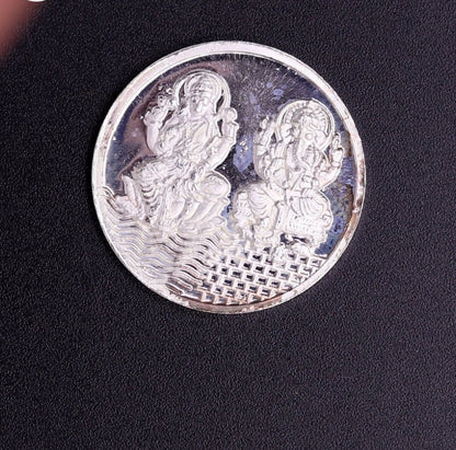 Laxmi & Ganesh 999 purity Silver 10g Coin