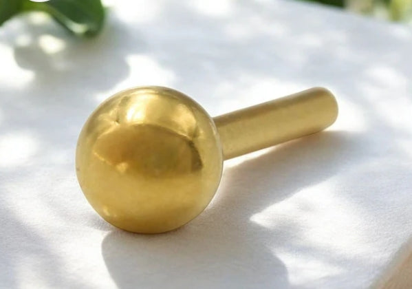 18k Real Gold Woman Round Nose Pin Nose ring push pin