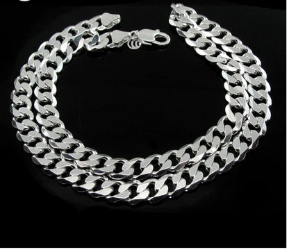 Premium Heavy sterling silver  Curb Link men`s Chain