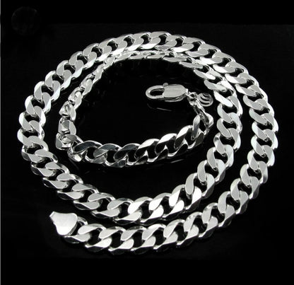 Premium Heavy sterling silver  Curb Link men`s Chain