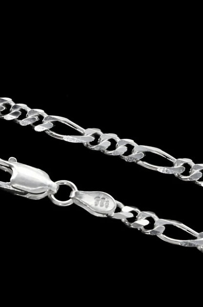 Real Sterling Silver unisex Figaro style Neck Chain