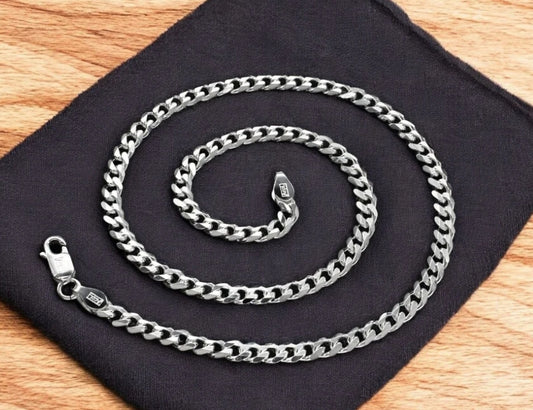 Real Solid Sterling Silver Link Design Chain