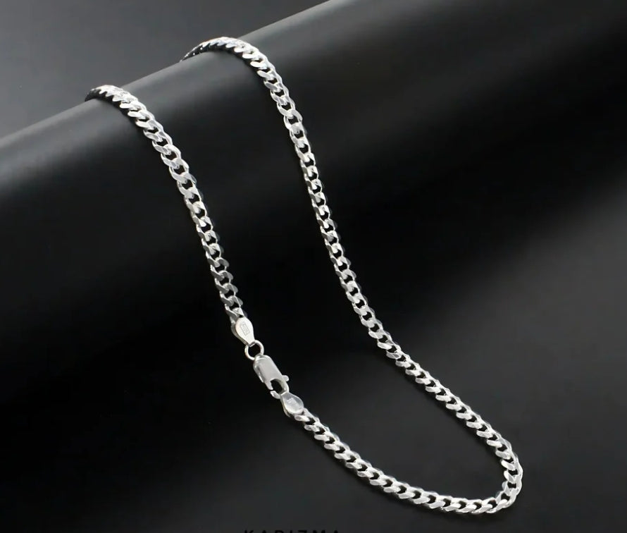 Real Solid Sterling Silver Link Design Chain
