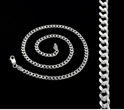 Real Solid Sterling Silver Link Design Chain