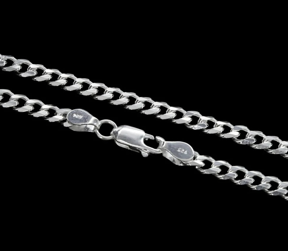 Real Solid Sterling Silver Link Design Chain