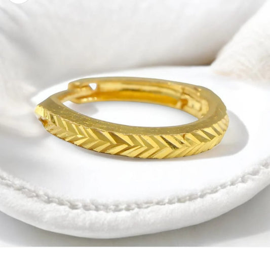 18k Real gold clicker nose ring