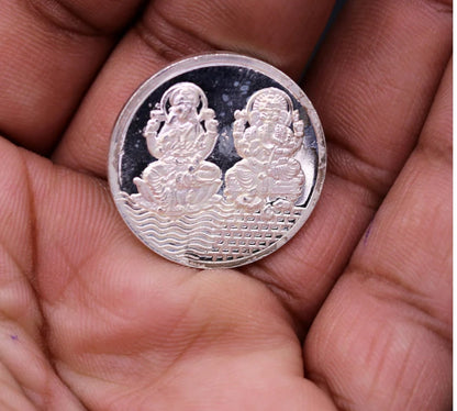 Laxmi & Ganesh 999 purity Silver 10g Coin
